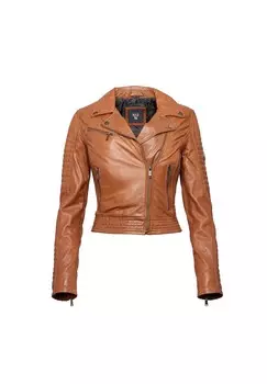 Кожаная куртка H.I.S, коньячный