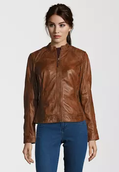 Кожаная куртка H.I.S SALENA, коньячный