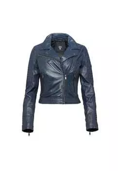 Кожаная куртка H.I.S, синий