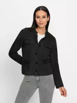 Кожаная куртка Heine, без капюшона, черный