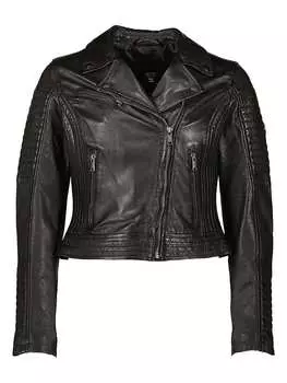 Кожаная куртка HIS, черный