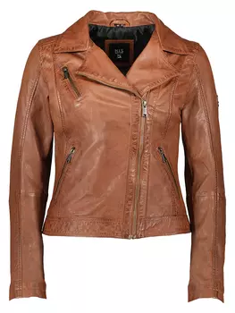 Кожаная куртка HIS, коньячный