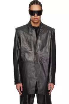 Кожаная куртка Hollywood Lido Rick Owens, черный