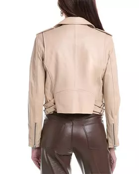 Кожаная куртка IRO Ashville, бежевый