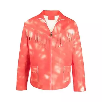 Кожаная куртка из окрашенной замши ERL, цвет Красный