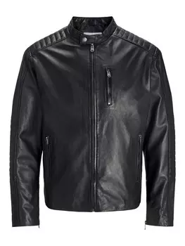 Кожаная куртка JACK & JONES Between-Season Jacket JJELiam, черный