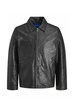 Кожаная куртка Jack & Jones, черный