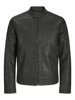 Кожаная куртка Jack & Jones, черный