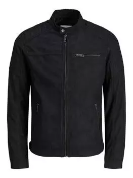 Кожаная куртка Jack & Jones, черный
