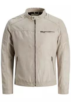 Кожаная куртка Jack & Jones Jacke 'Rocky', бежевый