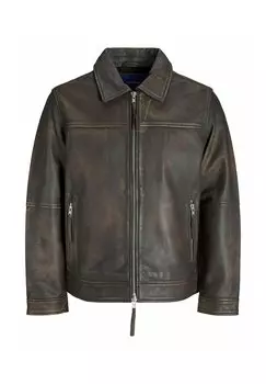 Кожаная куртка Jack & Jones, коричневый