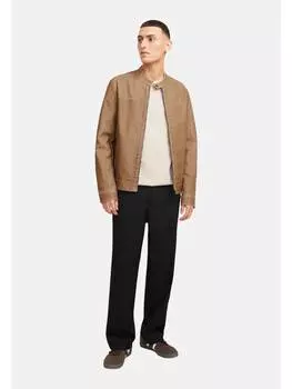 Кожаная куртка Jack & Jones, коричневый