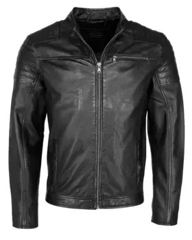 Кожаная куртка JCC "31020217Ecom", черный