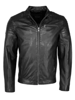 Кожаная куртка JCC 31020217Ecom, черный