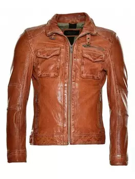 Кожаная куртка JCC 31020345, цвет oxy fire