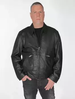 Кожаная куртка JCC "3102229", черный