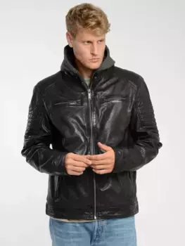 Кожаная куртка JCC "3102237", черный