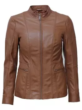 Кожаная куртка JCC 31023628, коричневый