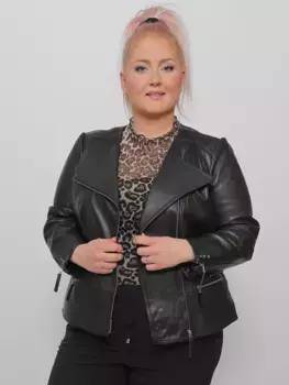 Кожаная куртка JCC "31024033", черный