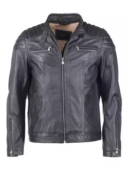 Кожаная куртка JCC 51167, антрацит