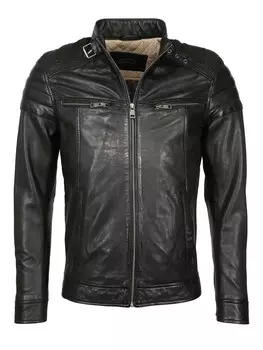 Кожаная куртка JCC 51280, черный