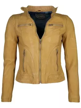 Кожаная куртка JCC 8006, желтый