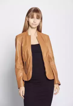Кожаная куртка JCC "Лида", цвет Cognac