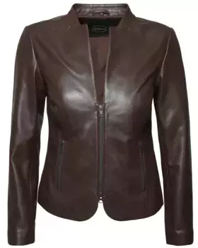 Кожаная куртка JCC "Лида", коричневый