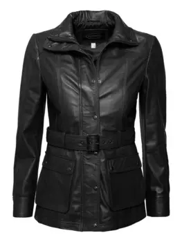 Кожаная куртка JCC R6382, черный