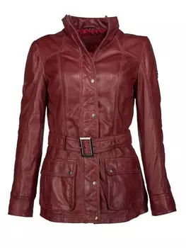 Кожаная куртка JCC R6382, красный