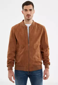 Кожаная куртка JILANI Herren, коричневый