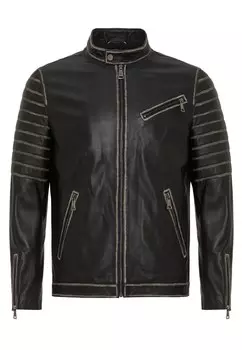 Кожаная куртка Jimmy Sanders Between-Season Jacket, черный