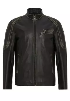 Кожаная куртка Jimmy Sanders Between-Season Jacket, черный