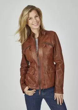 Кожаная куртка Канди 7eleven, цвет Cognac