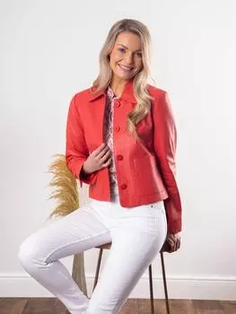 Кожаная куртка Кендал с воротником Lakeland Leather, розовый