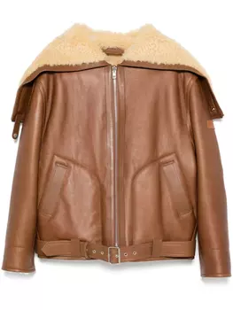Кожаная куртка Кензо Kenzo, коричневый