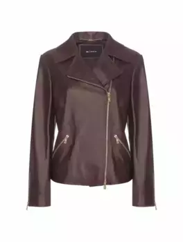 Кожаная куртка Kiton, бордовый