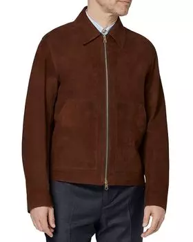 Кожаная куртка классического кроя Paul Smith, коричневый