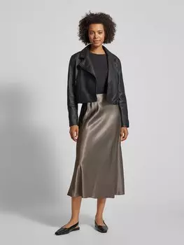 Кожаная куртка классического кроя с карманами на молнии Drykorn, черный