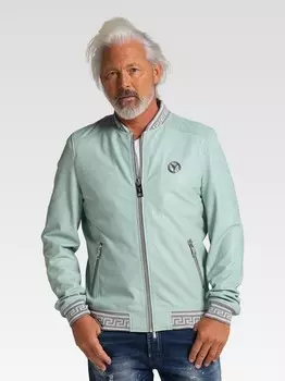 Кожаная куртка колтон м Carlo Colucci, бирюзовый