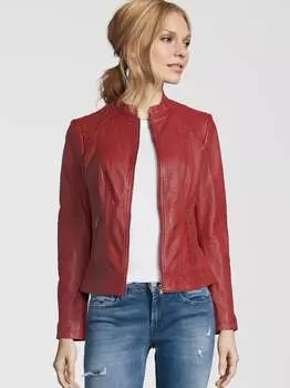 Кожаная куртка кона 7 Eleven, красный