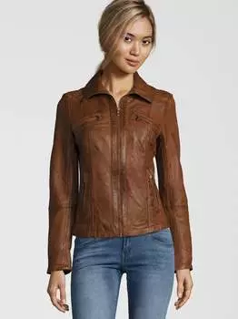 Кожаная куртка конни 7 Eleven, коричневый