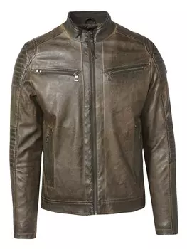 Кожаная куртка KOROSHI Between-Season Jacket, зеленый