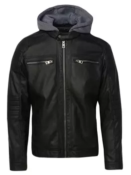 Кожаная куртка KOROSHI Leder Effektjacke, черный