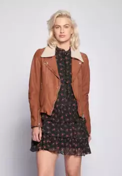 Кожаная куртка-лабиринт "Леша" Maze, цвет Cognac