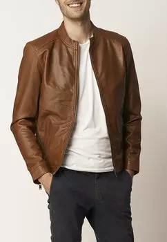 Кожаная куртка Le Temps Des Cerises, коричневый