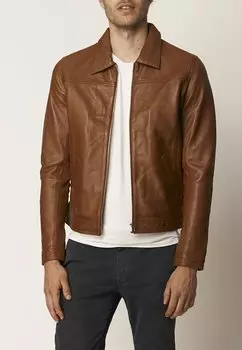Кожаная куртка Le Temps Des Cerises ЛУГАН, цвет cognac