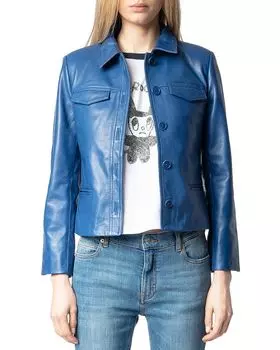Кожаная куртка Liam Zadig & Voltaire, синий
