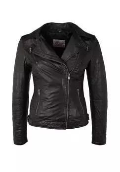 Кожаная куртка Locky с асимметричной молнией 7eleven, черный