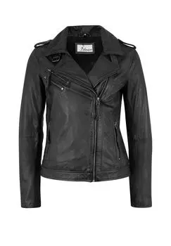 Кожаная куртка Maiha с модным отложным воротником 7eleven, цвет Anthra